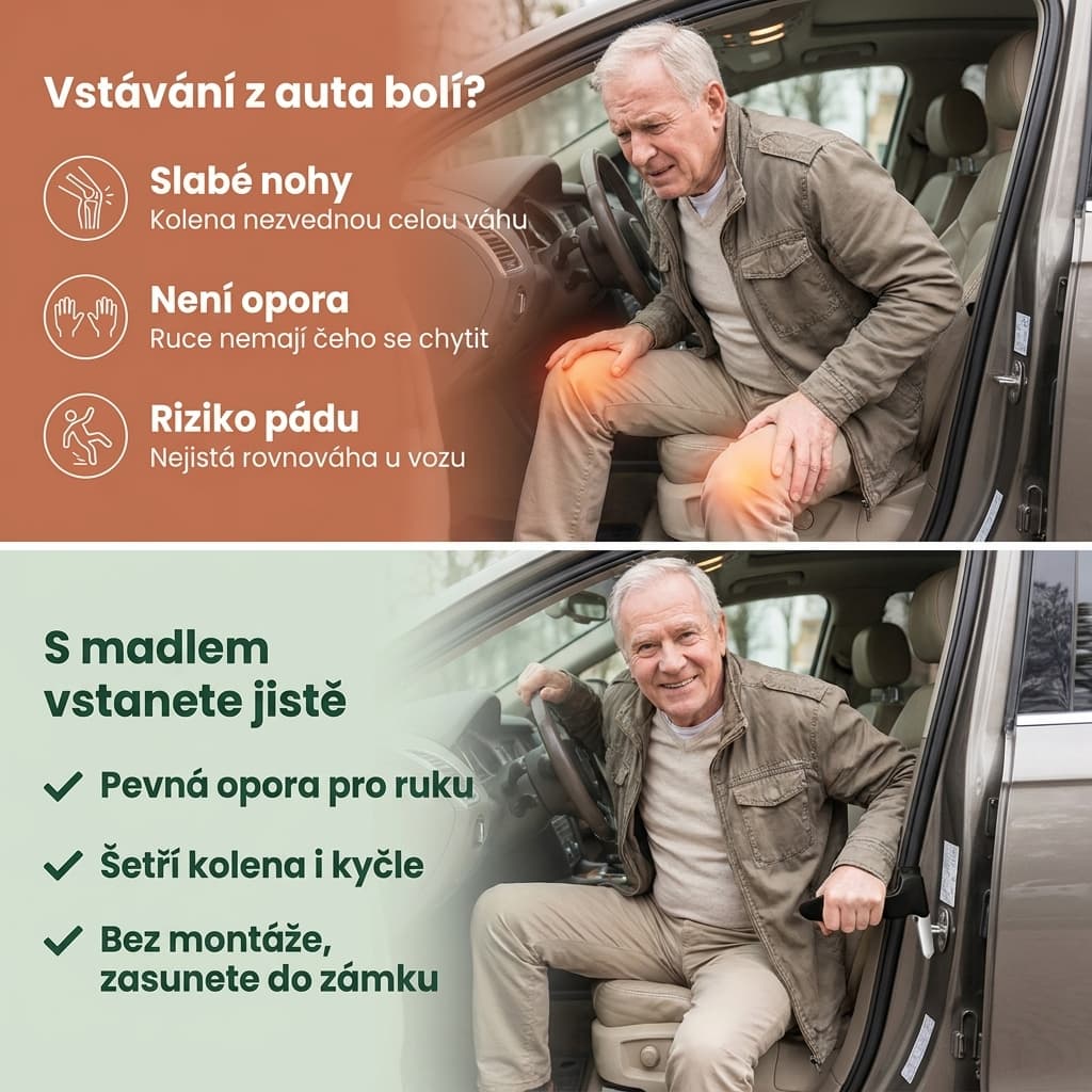 Madlo do auta pro seniory při slabých nohách a riziku pádu